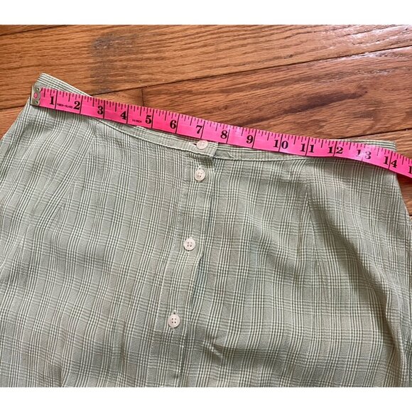 Vintage Eddie Bauer Maxi Skirt Womens Wrinkly Gauze Crepe Button Front Prairie - Picture 6 of 8